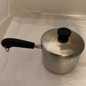 Revere Ware 1801 Saucepan with Lid 1 1/2 Quart Qt Copper Bottom Made in the US